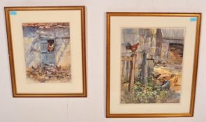 WENDY JELBERT - TWO ORIGINAL SIGNED WATERCOLOUR PAINTINGS