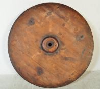 19TH CENTURY MAHOGANY LEATHER TOP DRUM TABLE