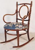 EDWARDIAN BENTWOOD ROCKING CHAIR
