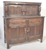 ERCOL - VINTAGE BEECH & ELM COURT CUPBOARD