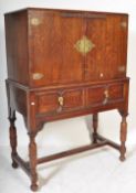 1920'S BLOCK FRONTED JACOBEAN & CHINESE DRINKS CABINET