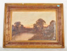 J OWEN - WELSH SCHOOL 19TH CENTURY PAINTING RIVER SCENE