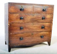 19TH CENTURY MAHOGANY 2 OVER THREE CHEST OF DRAWERS