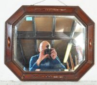 EARLY 20TH CENTURY MAHOGANY WALL MIRROR