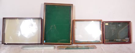 FOUR VINTAGE 20TH CENTURY WALL MOUNTED DISPLAY CABINETS