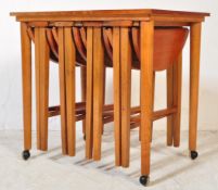 VINTAGE 1970S TEAK NEST OF FOUR TABLES