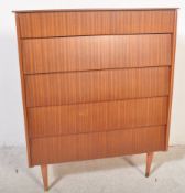 RETRO MID CENTURY TEAK BEEHIVE CHEST OF DRAWERS