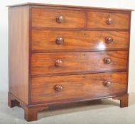 19TH CENTURY VICTORIAN MAHOGANY 2 OVER 3 CHEST OF DRAWERS