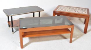 COLLECTION OF TEAK MID 20TH CENTURY COFFEE TABLES