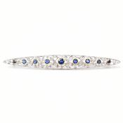 SAPPHIRE & DIAMOND MARQUISE BROOCH PIN