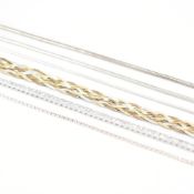 SIX SILVER NECKLACES