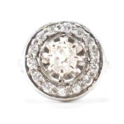 FRENCH DIAMOND HALO CLUSTER RING