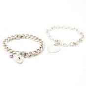 TWO SILVER HALLMARKED BRACELETS