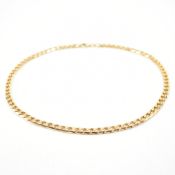 HALLMARKED 9CT GOLD FLAT CURB LINK NECKLACE CHAIN