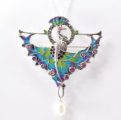 CONTEMPORARY ART NOUVEAU PENDANT NECKLACE
