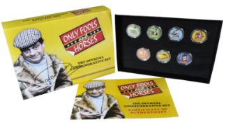 ONLY FOOLS & HORSES - OFFICIAL COMMEMORATIVE 50P COIN SET SIGNED