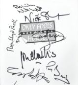 ONLY FOOLS & HORSES - MULTI-SIGNED BOOK PAGE - DAVID JASON, LYNDHURST ETC