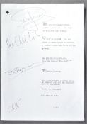 ONLY FOOLS & HORSES - MULTI-SIGNED SCRIPT PAGE - PRUSSIA WITH LOVE