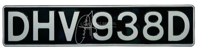 ONLY FOOLS & HORSES - DHV 938D - DAVID JASON SIGNED NUMBER PLATE