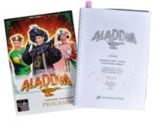 ESTATE OF JOHN CHALLIS - ALADDIN PANTOMIME SCRIPT & OTHER ITEMS