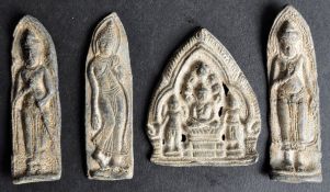 SET OF 19TH CENTURY CHINESE BRONZE BUDDHA PANELS