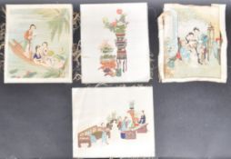 19TH CENTURY CHINESE SILK PANELS