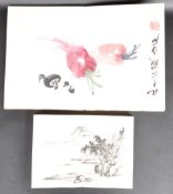 TWO CHINESE HAND PAINTED ART BOOKS