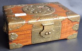 19TH CENTURY CHINESE BRASS BOUND BOX
