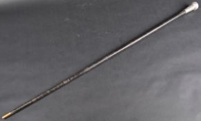 CHINESE SILVER POMMEL TOPPED WALKING STICK