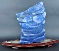 LARGE EARLY 20TH CENTURY CHINESE LAPIS BLOCK