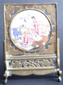 19TH CENTURY CHINESE CANTON ENAMEL DISCRETIONARY SCREEN