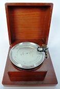 VINTAGE CASED SHORT & MASON SURVEYING ANEROID BAROMETER