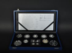 ROYAL MINT 'THE QUEENS 80YH BIRTHDAY' SILVER PROOF COIN SET