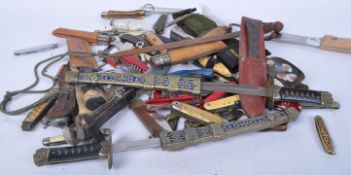 LARGE COLLECTION OF VINTAGE POCKET KNIVES