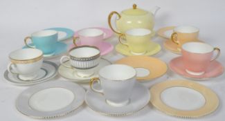 VINTAGE WEDGWOOD BONE CHINA PASTEL TEA SERVICE