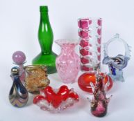 ASSORTMENT OF VINTAGE STUDIO ART GLASS VASES