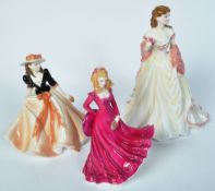THREE VINTAGE ROYAL WORCESTER BONE CHINA FIGURINES