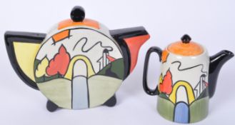 LORNA BAILEY X OLD ELLGREAVE POTTERY 'BRIDGE + STREAM' TEAPOTS