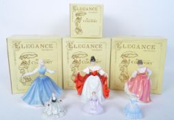 COLLECTION OF COALPORT BONE CHINA LADY FIGURINES