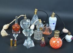 COLLECTION OF 19TH CENTURY & VINTAGE ATOMIZER SCENT BOTTLES