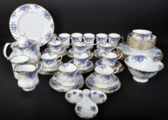 ROYAL ALBERY - MIDNIGHT ROSES - BONE CHINA TEA & DINNER SERVICE