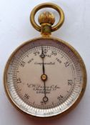 VICTORIAN C. W. DIXEY & SON COMPENSATED POCKET BAROMETER