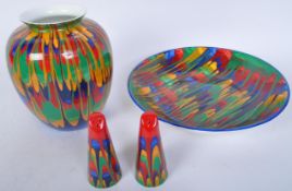 ASSORTMENT OF VINTAGE BRIAN WOOD CERAMIC ITEMS BY L. OAKLEY