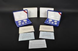 TWO BRITISH VIRGIN ISLANDS SILVER JUBILEE PROOF COIN SETS