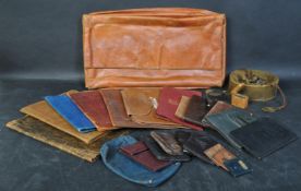 COLLECTION OF 20TH CENTURY LEATHER BINDINGS & WALLETS