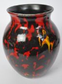 VINTAGE FAT LAVA MOTTLED POOLE POTTERY VASE