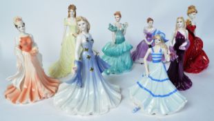 COLLECTION OF COALPORT LADIES OF FASHION BONE CHINA FIGURES