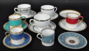 ASSORTMENT OF WEDGWOOD BONE CHINA TEACUPS & SAUCERS
