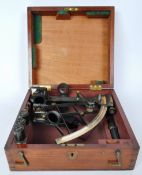 VICTORIAN CRICHTON & SON MARITIME SEXTANT IN CASE
