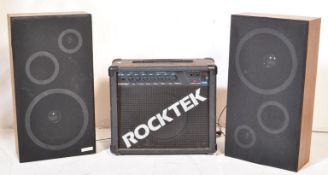 ROCKTEK AMPLIFIER W/ PAIR OF AMSTRAD SPEAKERS